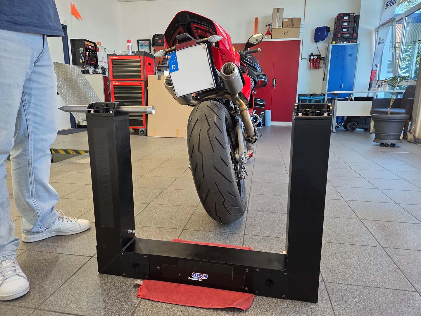 Rahmenvermessung Motorrad